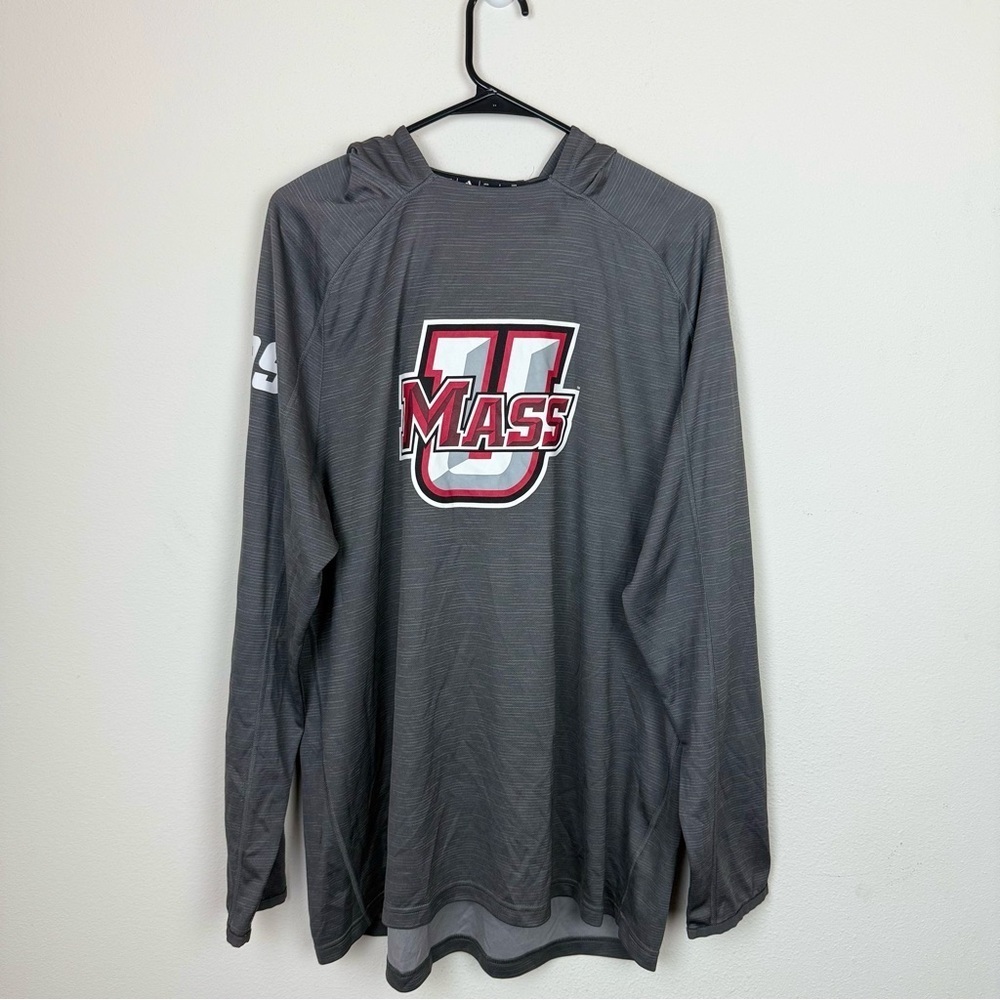adidas Gray UMass Long Sleeve Tee - Picture 2 of 10